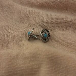 Silver and Turquoise Stud Earrings